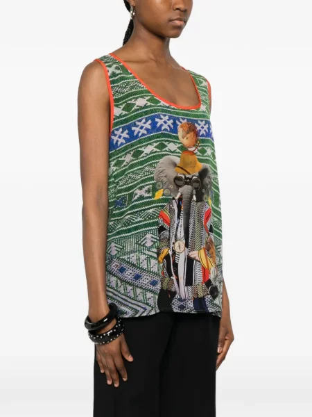 Top The Artistylist cu imagine verde