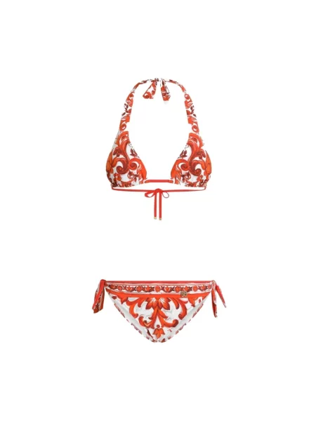 Bikini Dolce And Gabbana z nadrukiem pomarańczowe