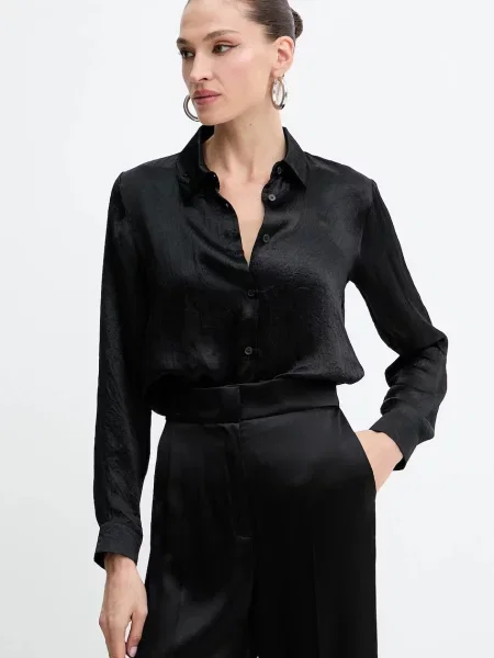 Marella cămașă Emme by Marella cu guler clasic regular negru