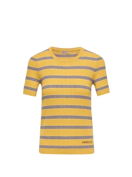 Tricou Moncler tricotate galben
