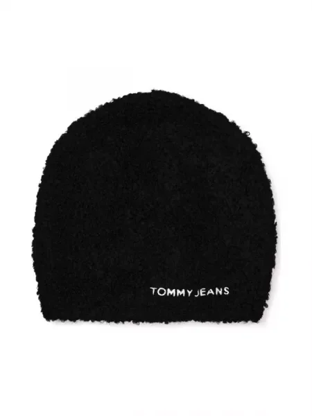 Tommy Jeans Căciulă cu adaos de lână negru