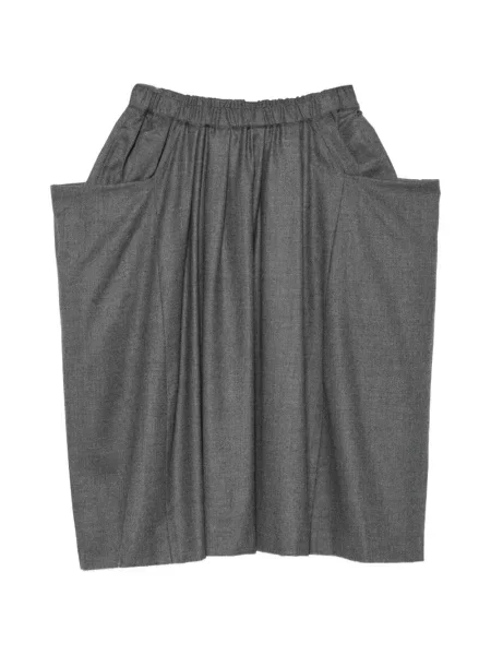 Drapované midi sukně Comme Des Garçons šedé