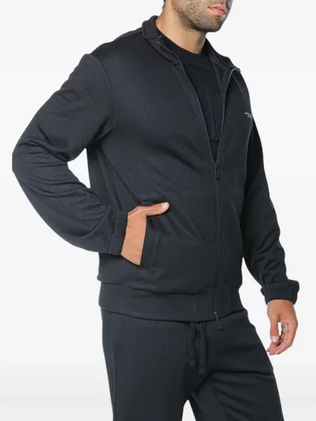 Суичър с цип Armani Exchange с принт синьо