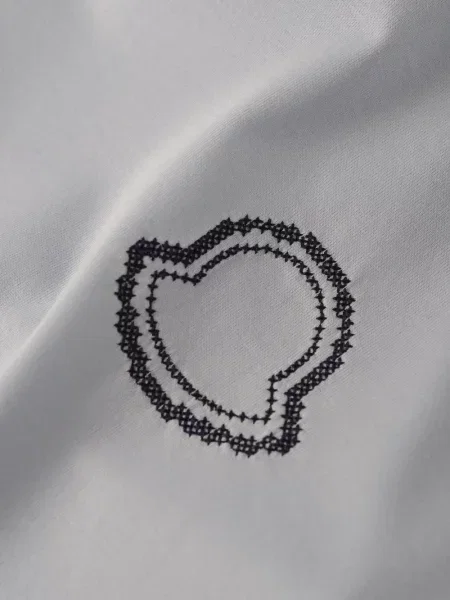 Tricou Moncler cu autograf alb