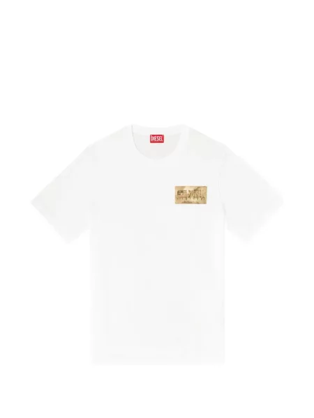 Tricou Diesel cu imagine alb