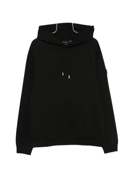 Hanorac cu glugă Canada Goose cu autograf cu cordon negru