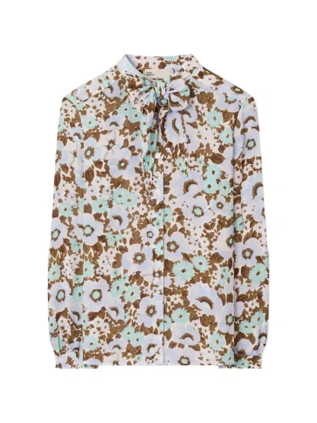 Bluză Tory Burch cu funde albastru