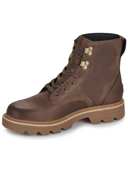 Botine Sorel din dantelă maro