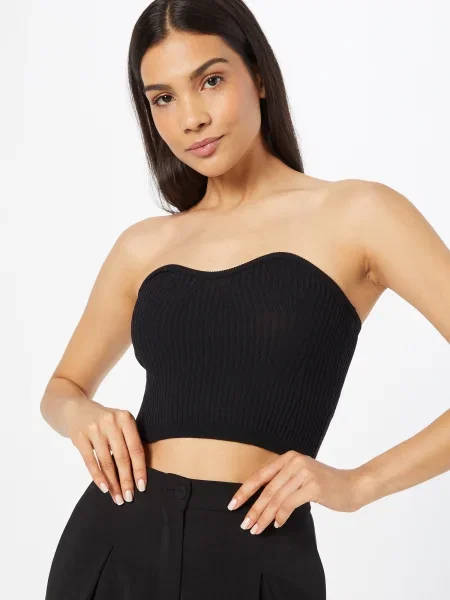 LENI KLUM x ABOUT YOU Top brodat Charlie' negru