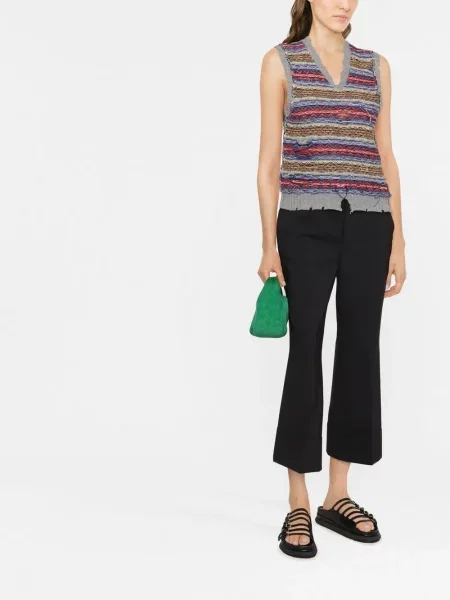 Zkrácené zvonové kalhoty Dsquared2 černé