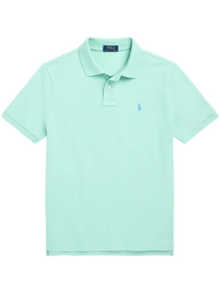 Αρκουδάκι polo Polo Ralph Lauren υφαίνω διαγωνίως με σχέδιο μπλε
