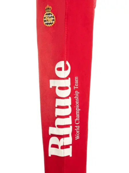 Pantaloni Rhude alergare roșu