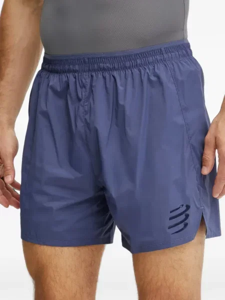 Pantaloni scurți Compressport cu imagine albastru