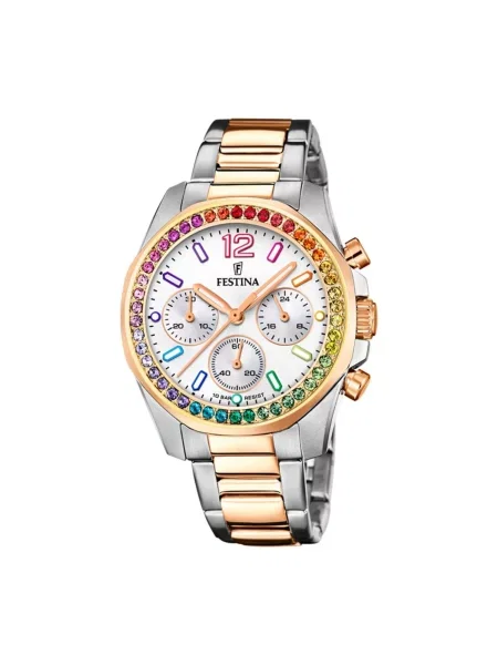 FESTINA Analogové hodinky Chronograph Boyfriend Collection' bílá