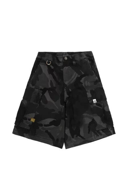 Σορτς cargo Aape By *a Bathing Ape® με σχέδιο παραλλαγής μαύρο