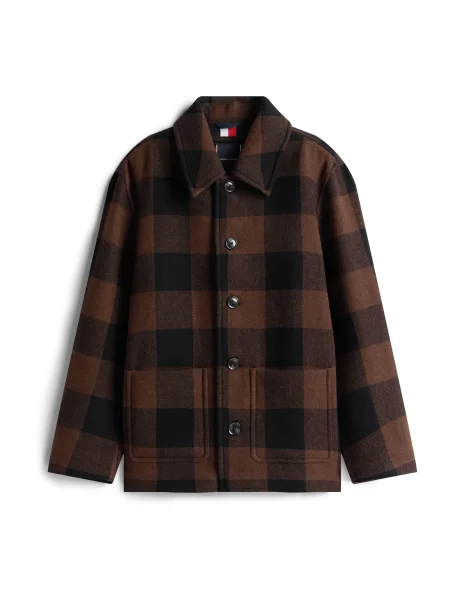 Tommy Hilfiger jachetă din amestec de lână maro