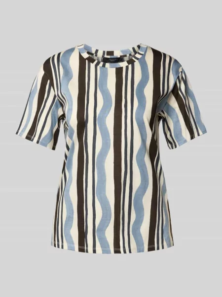 T-shirt z okrągłym dekoltem model ‘CADINE’ Weekend Max Mara czarna