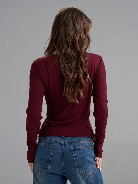 Лонгслив Issa Plus бордовый