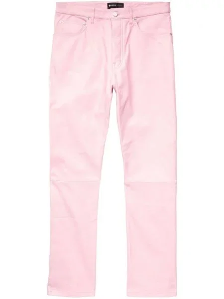 Pantaloni Purple Brand din piele