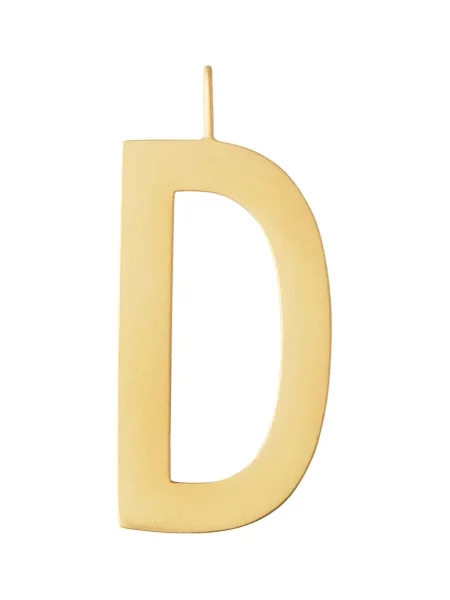 Позлатена сребърна висулка Design Letters