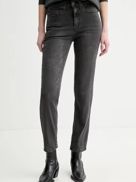 Levi's jeansy HIGH RISE STRAIGHT szare