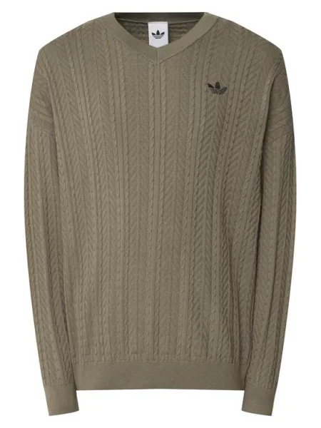 Pletená mikina Adidas Originals béžová