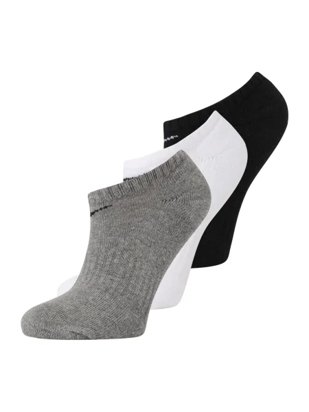 NIKE Športne nogavice pegasto siva / črna bela