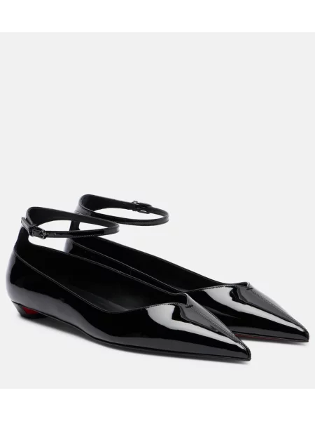 Balerini Christian Louboutin din piele de lac negru