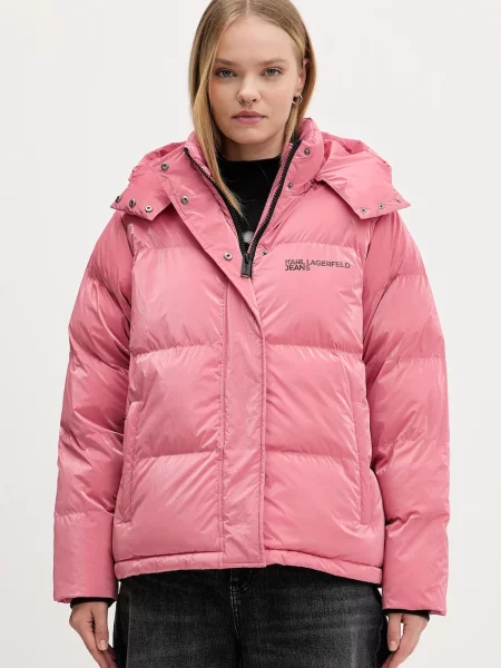 Яке Karl Lagerfeld Jeans зимен модел розово
