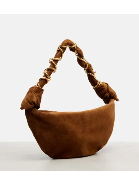Geantă Saint Laurent din piele de căprioară maro