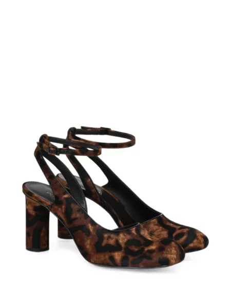 Pantofi cu toc Potamy cu imagine cu model leopard slingback maro