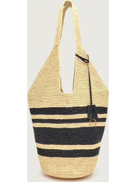 Anine Bing Geantă de plajă LEAH bej