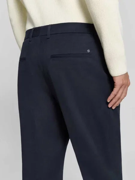 Spodnie o kroju tapered fit z mieszanki bawełny model C-Perin' Boss granatowe