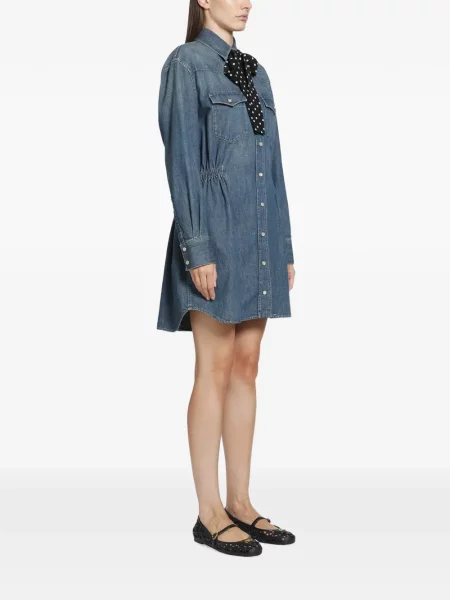 Rochie din denim Valentino Garavani albastru