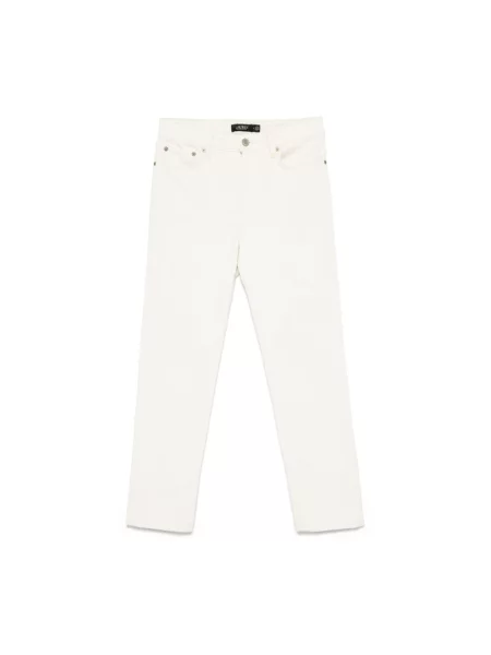 Skinny kostka jeansy skinny Ralph Lauren beżowe