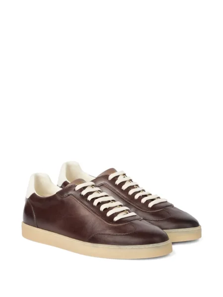 Sneakerși Brunello Cucinelli din piele maro