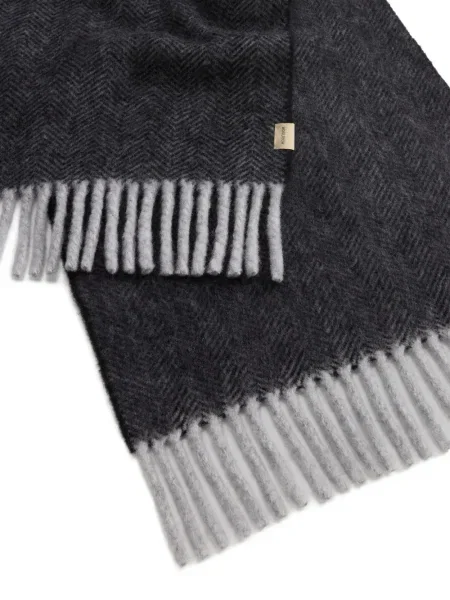 Pledas šalikas Woolrich su kutais pilka