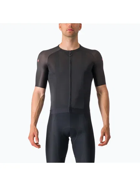 Olcsóbban. Férfi kerékpáros póló Castelli Aero Race light black. Méret: L fekete