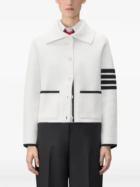 Geacă Thom Browne cu dungi alb
