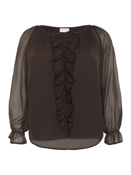 KAFFE CURVE Bluză Milanna ciocolatiu