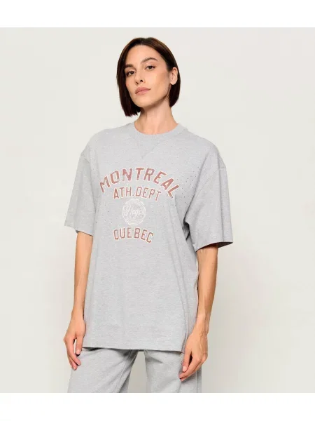 Hugo Blue Tricou Daveley_B | Oversize fit gri