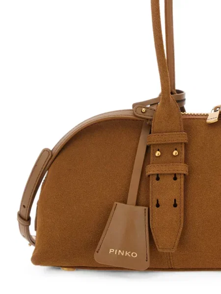 Τσάντα shopper Pinko σουέτ καφέ