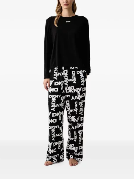 Pijamale Dkny cu imagine negru
