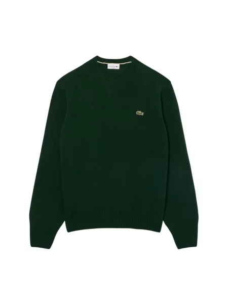 Sweter Lacoste wełniany zielony
