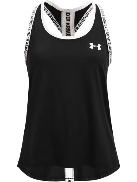 UNDER ARMOUR Športni top Knockout črna bela