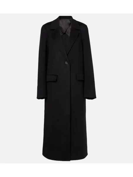 Palton Toteme de lână negru