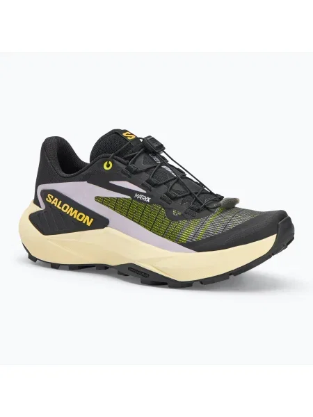 Дамски обувки за бягане Salomon Genesis black/sulphur spring/orchid petal черно