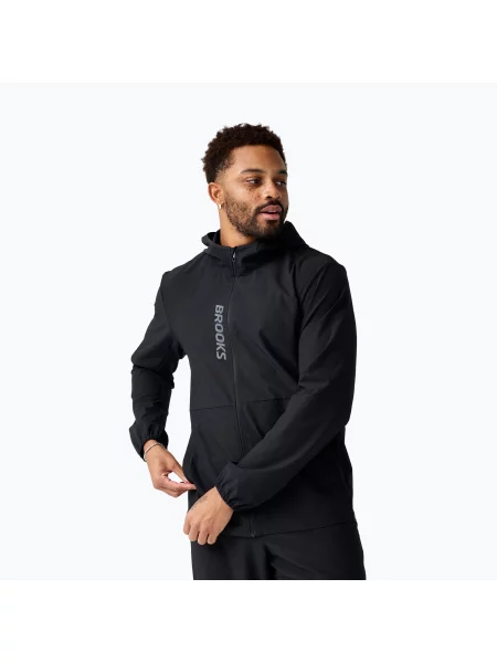 Geacă de alergare pentru bărbați Brooks Canopy Jacket black negru