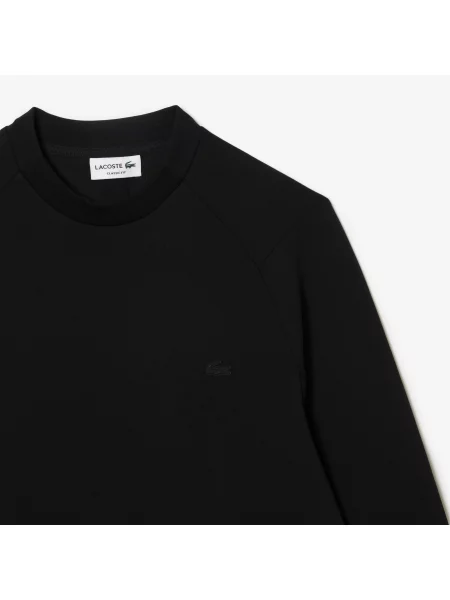 Lacoste Bluza Z Okrągłym Dekoltem I Kieszenią Kangurkową Z Mieszanki Bawełny czarna