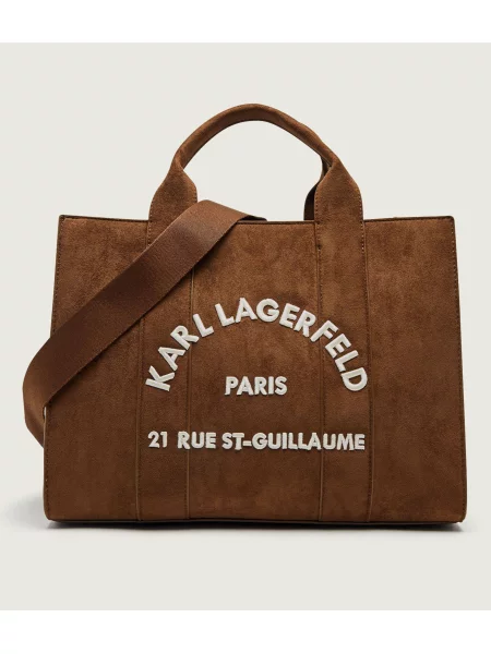 Geantă shopper Karl Lagerfeld din piele maro